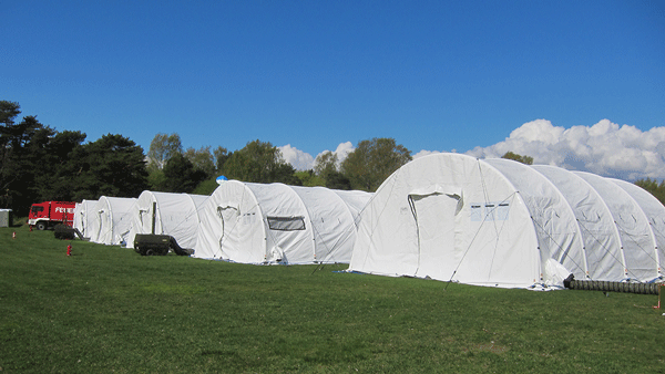 Heavy duty high pressure inflatable shelters RAPID